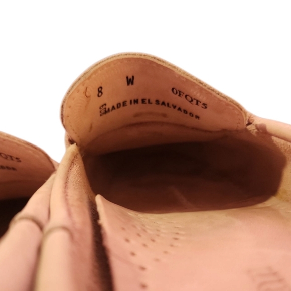 LL Bean Nubuck leather slip on Mule Loafer size 8 W Petal Pink Pastel Coastal - Picture 7 of 7